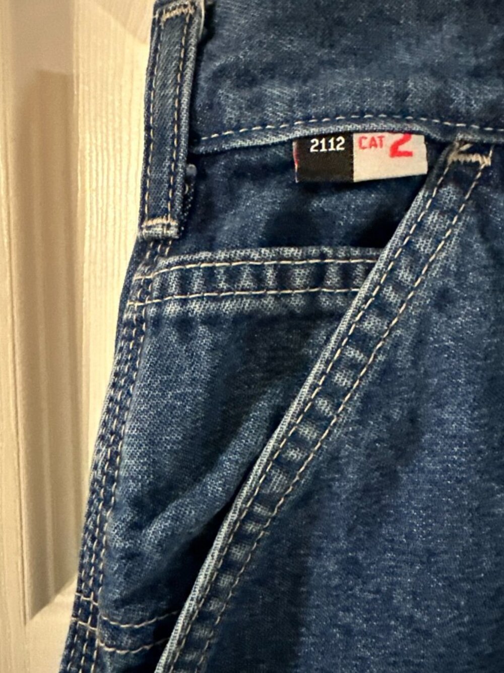 Carhartt FR Loose Fit Jeans Mens 40x34 Blue Medium Wash Utility Denim BD0013-FRM - Picture 6 of 10